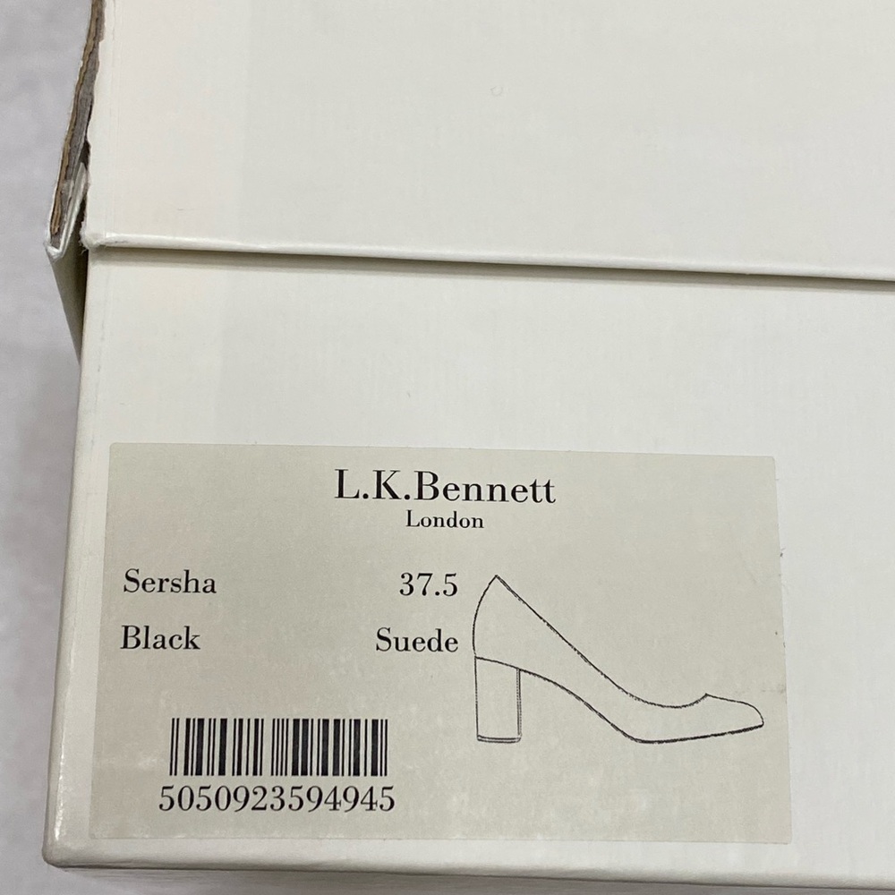 LK Bennett Black Suede Heels Size 37.5 - Picture 7 of 7